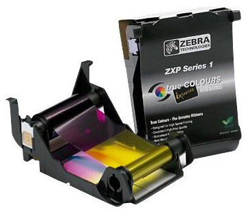 Fita de cor de zebra Load-N-Go™ para ZXP série 1 YMCKO, 100 imagens